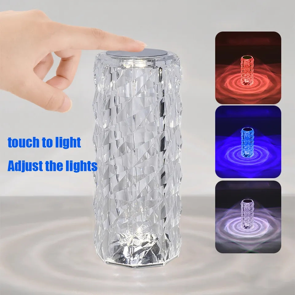 16 Colors Rechargeable LED Crystal Table Lamp