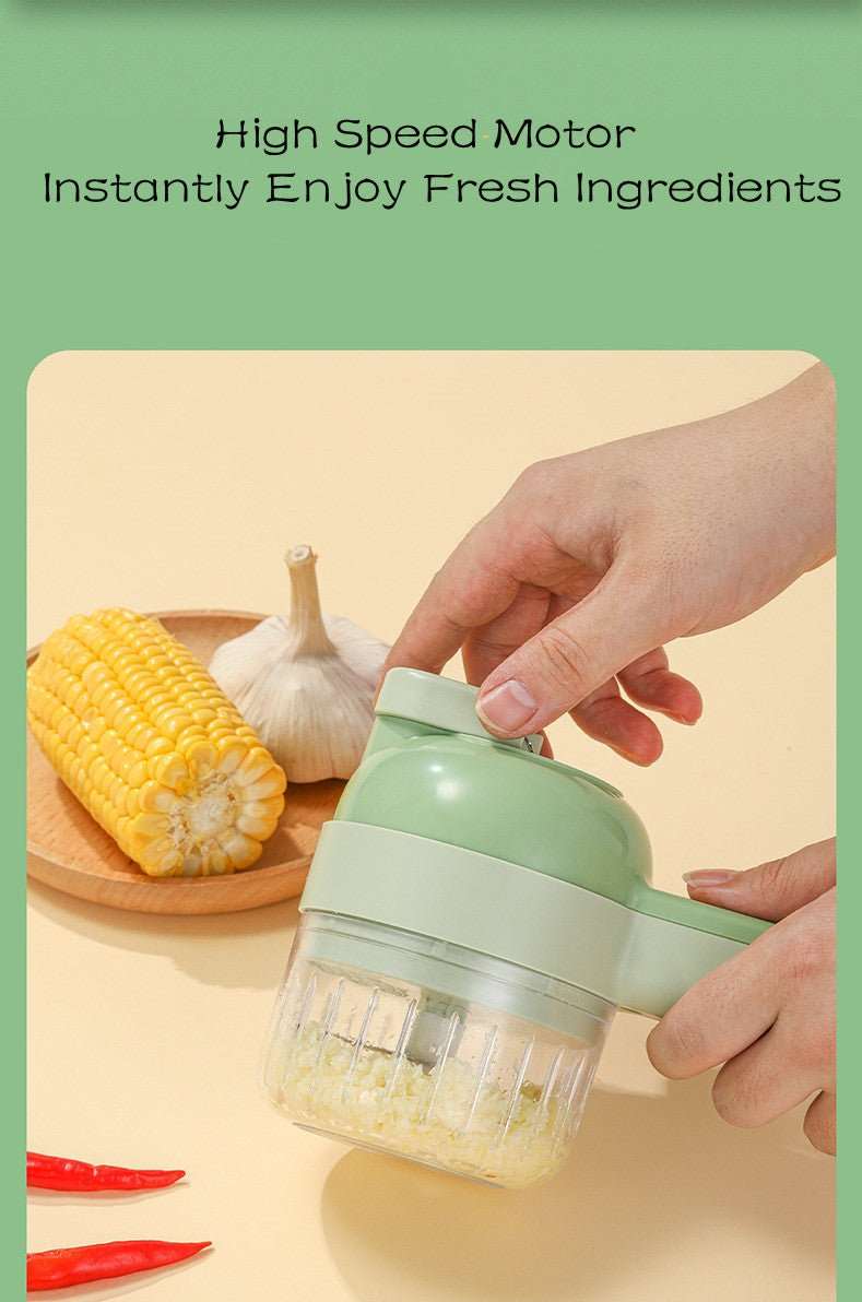 4 In 1 Handheld Electric Vegetable Cutter Set