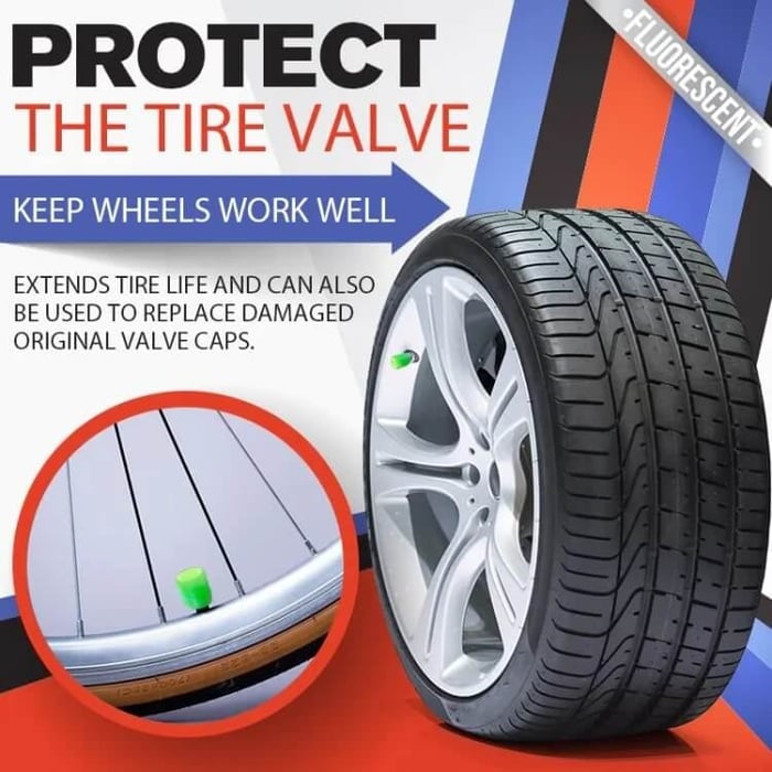 UNIVERSAL CAR TIRE BRIGHTER VALVE CAPS