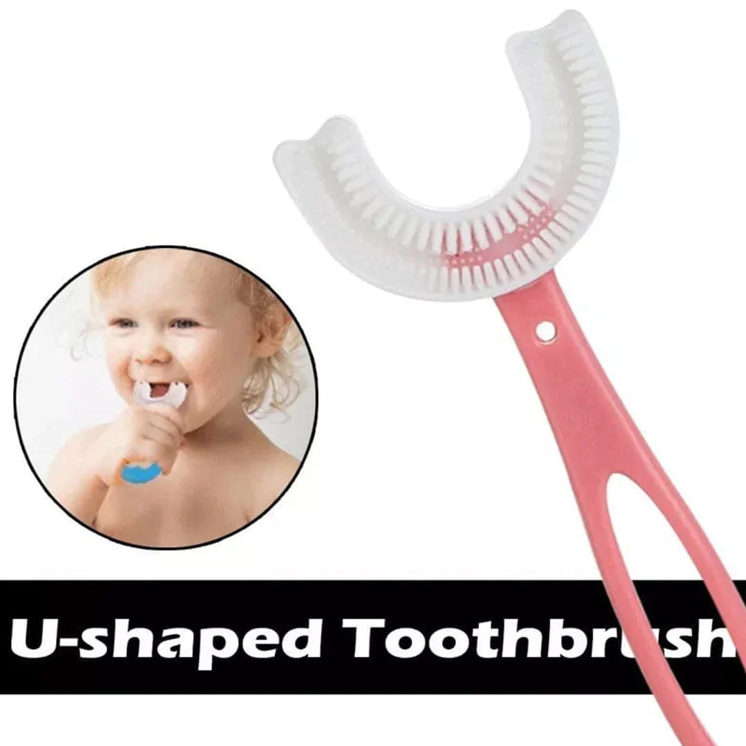 (Pack Of 2) Silicone Baby U Shaped Tooth Brush, Gum Protector Soft Toothbrush