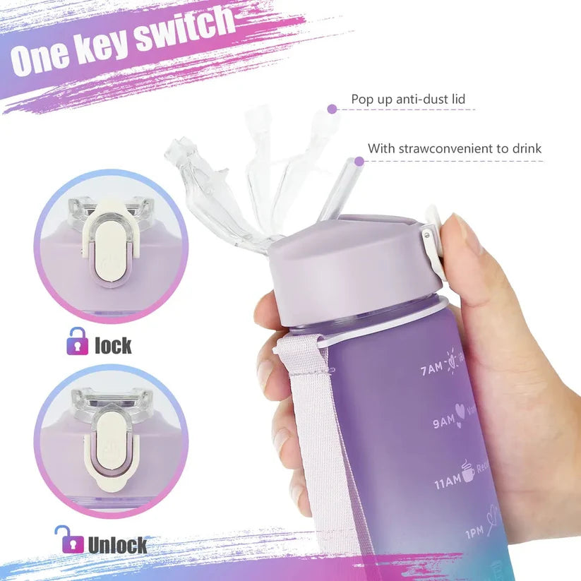 3 PCS 1 Set Sports Water Bottle