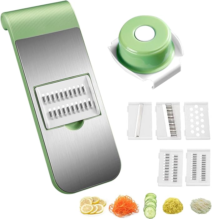 Kitchen 5 in 1 Stainless Steel Multifunctional Safe Manual Vegetable Slicer Cutter