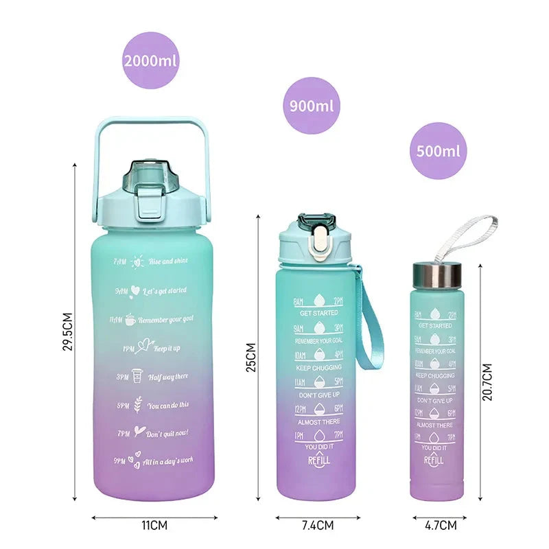 3 PCS 1 Set Sports Water Bottle