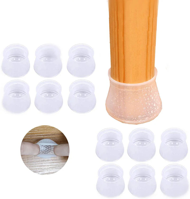 04Pcs Furniture Silicon Non-Slip Protection Cover Silicone Chair Table Foot Cover Protector