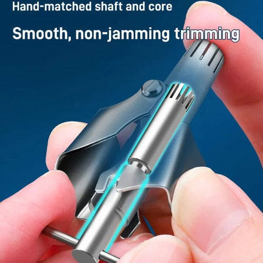 Washable Stainless Steel Manual Nose Trimmer