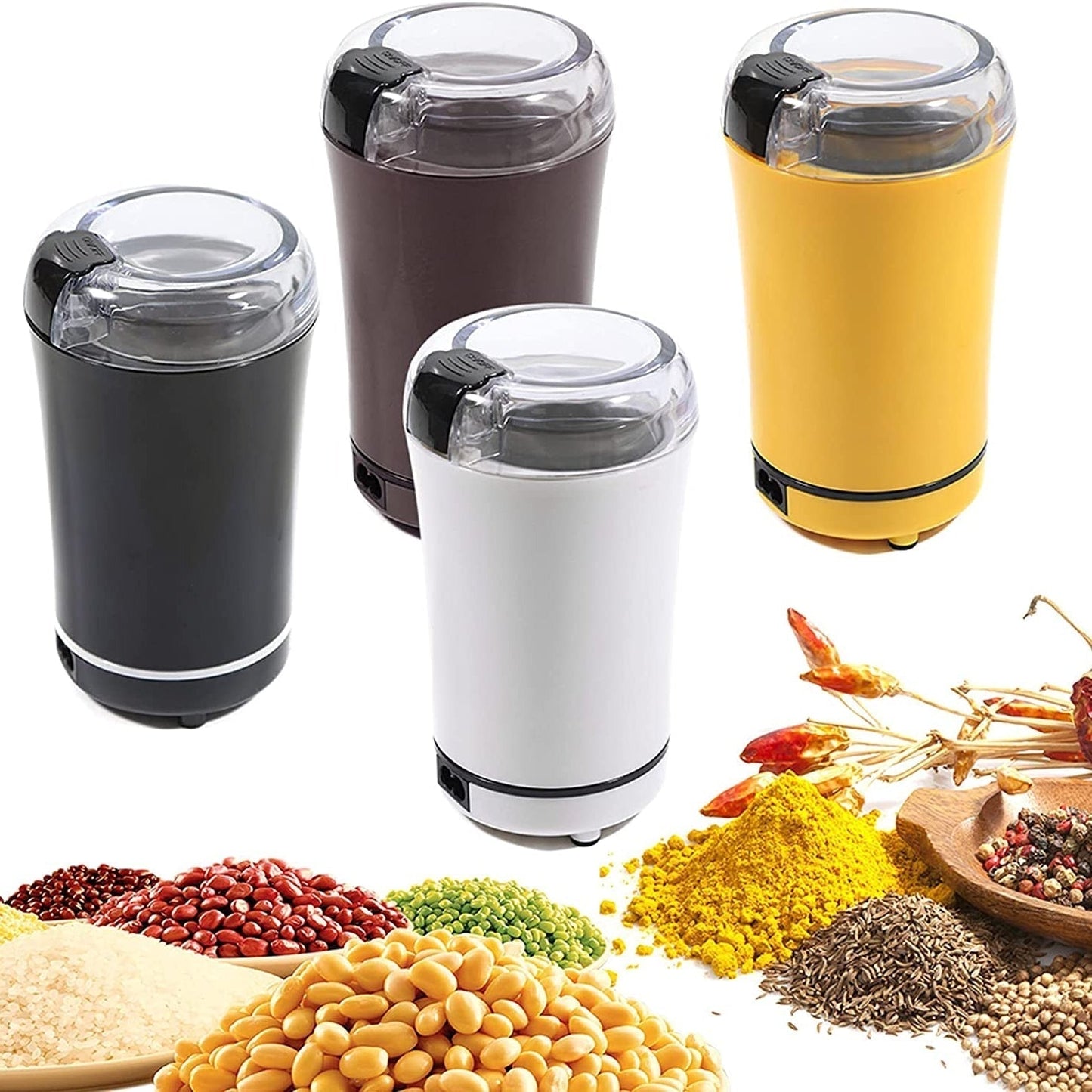 Portable Electric Coffee Bean and Spice Grinder